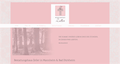 Desktop Screenshot of bestattungshaus-zeller.com
