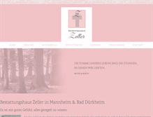 Tablet Screenshot of bestattungshaus-zeller.com